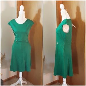 NWT New York & Company Green Fit and Flare Dress
